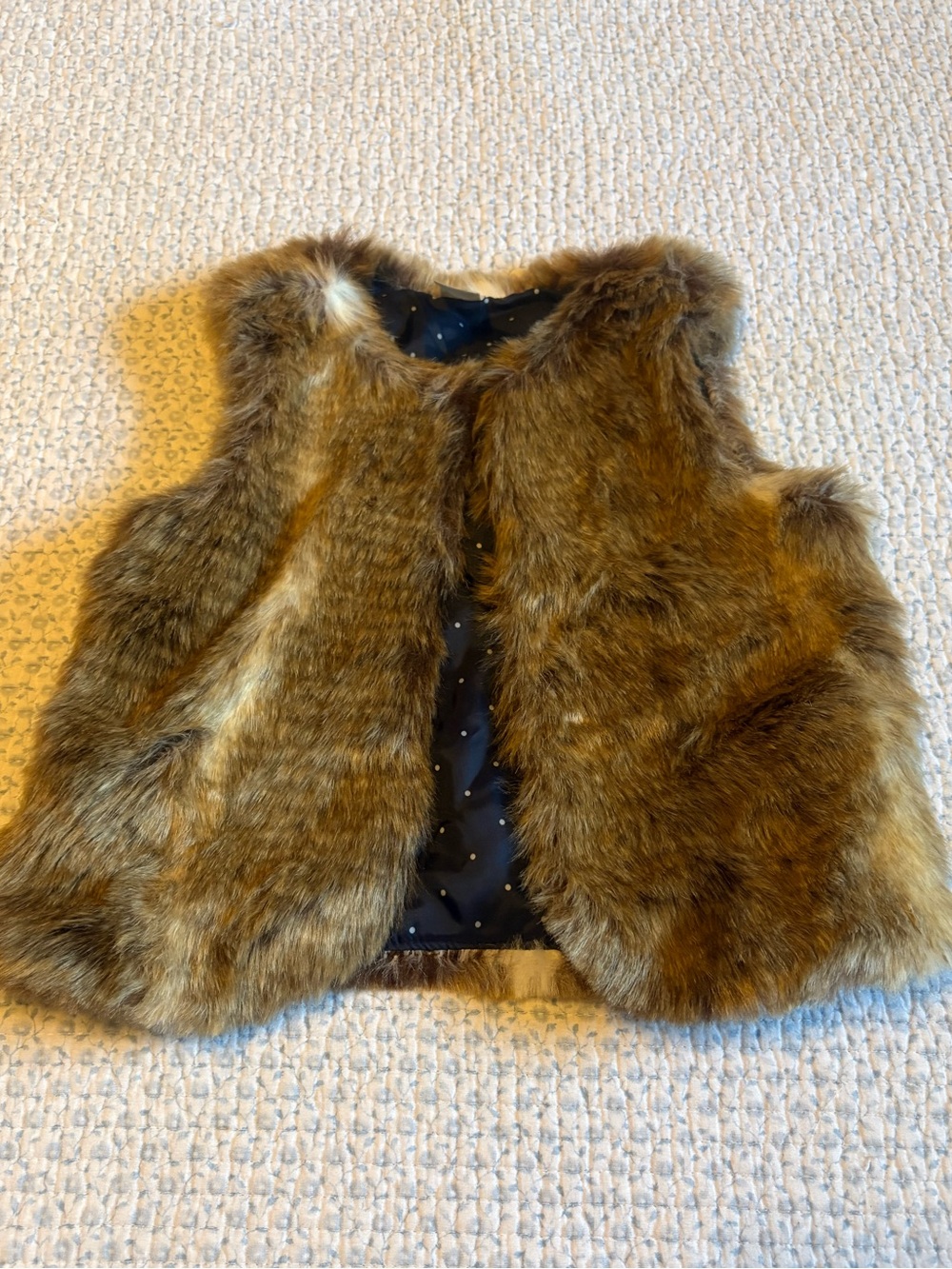 OshKosh B'gosh Girls' Faux Fur Vest in Brown